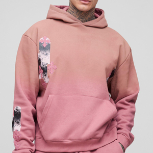 Survêtement d'extérieur OEM vintage streetwear en coton, pantalon évasé oversize imprimé pour homme - Product Image 4