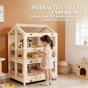 Gabbia Moderna di Lusso per Piccoli Animali, in Metallo, per Criceti di Piccola e Media Taglia, con Motivi Animali, per Uso Interno ed Esterno - Product Image 5