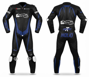 Traje de Carreras Profesional para Hombre de Cuero Vacuno/Canguro, Mono de Una Pieza con Protección OEM de Nivel CE, Hecho a Medida - Product Image 1