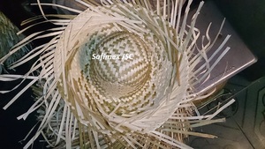 Sombrero de Paja Unisex, Sombrero de Playa Tejido a Mano, Sombrero de Paja de Hoja de Palma Natural con Borde Deshilachado - Product Image 3