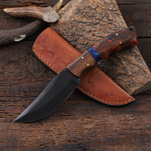 Cuchillo de caza y camping Nordic Forge con hoja fija recubierta en polvo, mango de resina y madera de grado industrial, personalizado OEM. - Product Image 1
