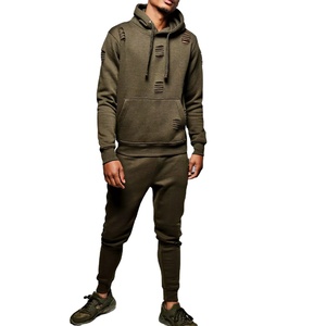 <b>Top</b> Quality Custom Made Men <b>Distressed</b> Tracksuits Set Customized 100% Cotton Made Men <b>Distressed</b> Tracksuits - Product Image 1