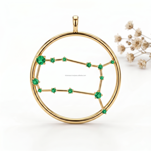 Pendentifs et breloques raffinés Énergie sociale Gemini, Symbole des jumeaux célestes, Breloque du zodiaque en diamant de laboratoire, Bijoux du horoscope de juin, Bestseller - Product Image 2