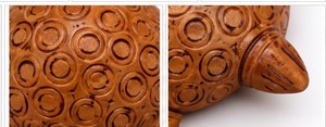 Hand Carved Traditional Wooden Turtle Statue <b>Figurine</b> Decorative Ornament for Tabletop Home Office and <b>Garden</b> Outdoor Use - Product Image 4