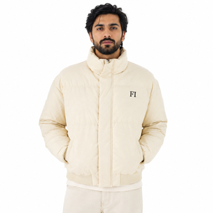 Winter Outerwear Men's Jackets Stand Collar Puffer Jacket Zipper Closure Windproof Casual Outerwear Oversized Streetwear Coat - Product Image 1