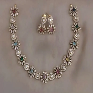 Ensemble de colliers légers au fini mat CZ, minimaliste et résistant à l'usure - Product Image 1