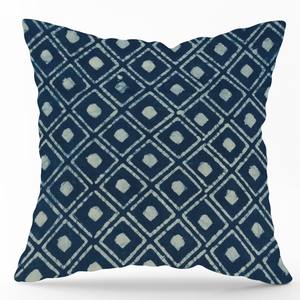 ปลอกหมอนอิงผ้าฝ้ายพิมพ์ลายมันดาลาสีคราม ทำด้วยมือจากอินเดีย สำหรับตกแต่งโซฟา - Product Image 2