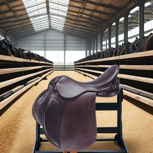 Selle de course légère en cuir anglais avec arceau en bois/plastique, design personnalisable, confort durable pour le saut d'obstacles - Product Image 1