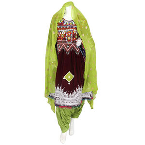 Producto en Oferta, Traje de Vestir para Mujer con Pantalones y Dupatta, Vestido Tribal Afgano 2023, Nuevo Diseño de Moda, Vestido Tribal Afgano para Mujer - Product Image 2