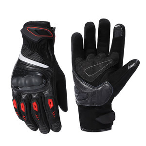 Guantes de invierno de cuero térmico al por mayor para motocicleta y scooter con agarres antideslizantes, ligeros, de dedo completo, unisex, con correa - Product Image 2