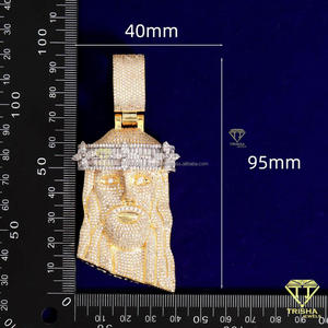 Collar con Colgante de Diseño Jesus Piece con Diamantes Moissanite VVS y Plata de Ley 925, Joyería Streetwear - Product Image 6