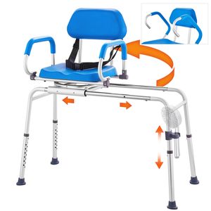 Panca di Trasferimento Leggera Girevole a 360 Gradi con Braccioli Imbottiti e Caratteristiche di Sicurezza - Product Image 5