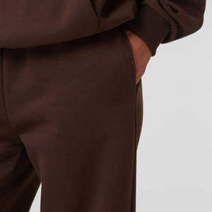 Ensemble de survêtement décontracté deux pièces en molleton écologique uni pour femme, avec sweat à capuche et pantalon de jogging, tenue confortable et assortie - Product Image 2