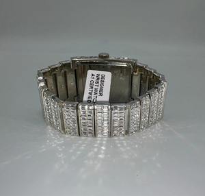 Reloj de Lujo Rectangular Estilo Hip Hop con Diamantes Baguette, Acero Inoxidable, Estilo Rapper, Movimiento ETA - Product Image 4