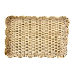 Funda Protectora para Refrigerador de Mimbre, Doble Uso, Plegable, Multifuncional, Rectangular, Borde Festoneado, Color Natural, Apilable, para Mesa - Product Image 3