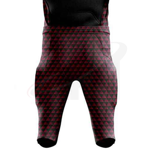 Ensemble d'uniformes de football américain noir et rouge à motif, pour joueur, taille 50, impression par sublimation, pour homme adulte, en polyester respirant - Product Image 5