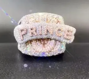 Anillo de Boda Personalizado para Mujer con Moissanita Redonda de 3 Quilates Tishya Diamond, Plata de Ley 925 Chapada en Oro - Product Image 1