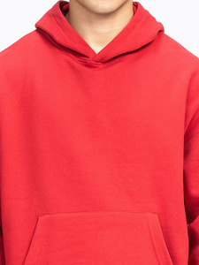 Wholesale 100% Cotton Casual Oversize Hoodie <b>Pullover</b> Custom Logo Embroidery 3D Pattern Fashionable Customized Hoodies - Product Image 4