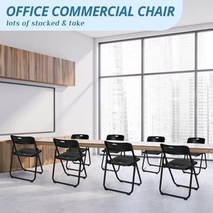 6 Pack Commercial-Grade Plastic Folding Chairs Portable and Stackable for Indoor/Outdoor Events Home Partys and Picnics - Product Image 6