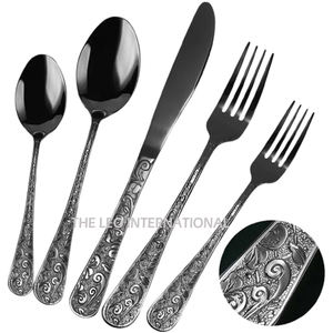 Couverts en acier inoxydable Royal pour mariages, ensemble de fourchettes en acier poli, styles modernes, simples et classiques pour la décoration de table - Product Image 3