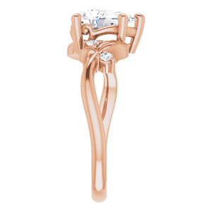 แหวนเพชรทรงลูกแพร์ประดับลายดอกไม้ ทอง 18k/22k ได้รับการรับรองจาก IGI สำหรับผู้หญิงและเด็กผู้หญิง สวมใส่ในวันครบรอบ - Product Image 5