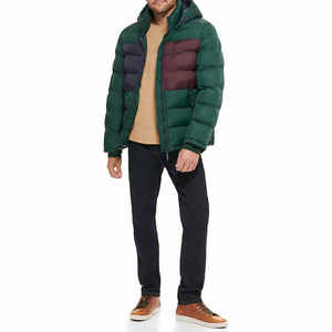 Veste matelassée pour homme de haute qualité OEM, chaude pour l'hiver, grande taille, fermeture éclair intégrale, doudoune à bulles, logo personnalisé, fabricant - Product Image 4