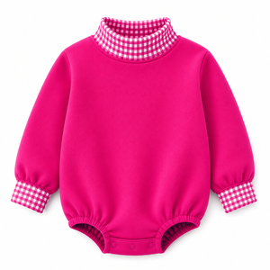 Personalized Pink Color Baby Romper Fall Winter Outfits 100% Cotton Knitted Toddler <b>Kids</b> Clothing Regular Fit For Baby Girls - Product Image 1