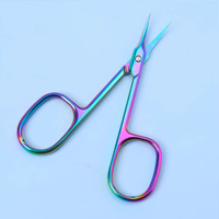 Ciseaux à ongles droits en acier inoxydable de haute qualité avec poignée en caoutchouc – Outil de coupe de précision pour salon de beauté, qualité supérieure