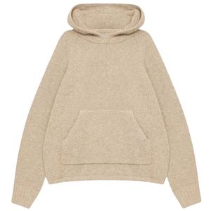 Sudadera con Capucha de Punto Bouclé para Hombre, Sudadera con Capucha Elegante y Cómoda con Bolsillo Delantero, Sudadera de Punto Premium en Color Piedra - Product Image 1