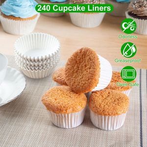 Confezione da 12 Scatole Trasparenti Monouso per Cupcake, 20 Set di Contenitori Impilabili a Cupola Alta, 240 Fogli per Decorazioni da Tavola e Feste - Product Image 6