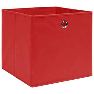 4 Cajas de Almacenamiento de Tela Roja de 12.6"x12.6"x12.6", Cestas y Contenedores de Tela Elegantes - Product Image 2