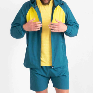 Conjunto Casual de Dos Piezas para Hombre, 100% Poliéster, Tejido, Cortavientos, de Secado Rápido, con Capucha Bordada, Estilo Urbano para Invierno - Product Image 5