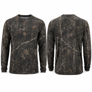 Chemise de chasse camouflage à manches longues pour homme, en polyester respirant, pour l'automne et les activités de plein air - Product Image 1