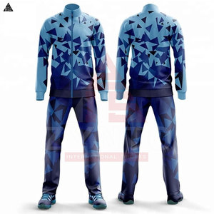 Trajes Deportivos Sublimados para Hombre Adulto, Color Blanco y Azul, con Cierre de Cremallera, Talla Grande, de Forro Polar - Product Image 4
