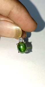 Bijoux de luxe vintage en saphir vert plaqué or, argent sterling 925, faits à la main, design élégant, pierres précieuses, cadeau d'anniversaire - Product Image 2