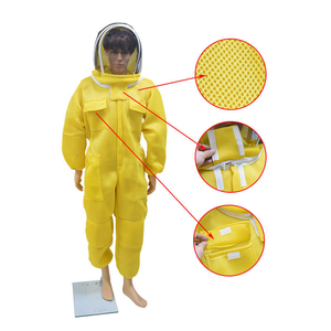 Combinaison d'apiculture en coton vert respirant avec voile en maille, sans manches, coupe ample, pour usage en usine et atelier - Product Image 5