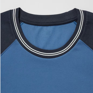 Ensemble T-shirt et short pour homme grande taille, col en V uni, style streetwear, imprimé par transfert thermique, décontracté, respirant, tricoté 100% coton, été - Product Image 6