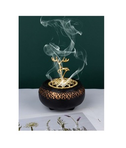 Quemador de incienso metálico de diseño elegante para decoración de oficinas y vestíbulos de hoteles. - Product Image 4