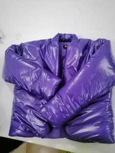 Custom Oversized Puffer <b>Jacket</b> <b>Men's</b> Fashion Stand Collar Bubble Coat Winter Warm Padded <b>Jacket</b> No Zipper - Product Image 2