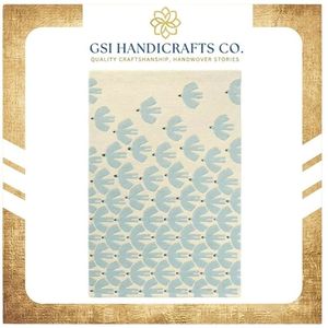 Hot Selling Modern Geometric Pattern Area <b>Rug</b> Rectangle Light Blue Beige Flat Pile Non-Slip Living Room <b>Rug</b> - Product Image 2