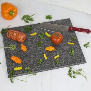 Planche à découper en granit rectangulaire, 1,3 cm d'épaisseur, antidérapante, lavable au lave-vaisselle, écologique, durable, antibactérienne, légère, pour la cuisine - Product Image 1