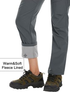 Pantalones de Esquí Grises Transpirables de Poliéster para Mujer con Cierre de Cremallera y Múltiples Bolsillos para Actividades al Aire Libre - Product Image 4
