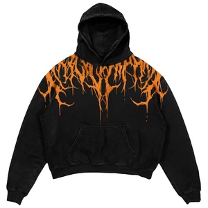 Sudaderas con Capucha de Secado Rápido y Transpirables con Lavado Ácido, Impresión de Logotipo Personalizada, Sudaderas de Alta Calidad para Hombre, 100% Algodón, Corte Holgado, Estilo Urbano - Product Image 1