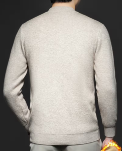 Men's Crew Neck Polyester Terry Fabric Breathable Pullover Solid Color Casual Oversized Fit Winter Wear - Product Image 6
