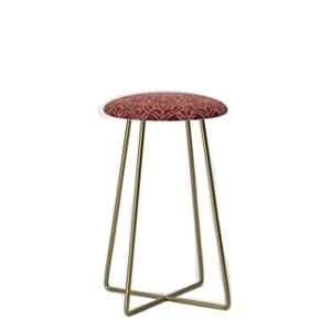 High Counter Chair Velvet <b>Cushion</b> Contemporary Eco-Friendly METAL WAVE Bar <b>Stool</b> Wood Metal Material Coffee Shop Home Decor - Product Image 4