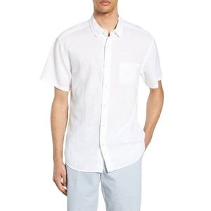 2025 camisa de verano superventas para hombres de manga corta 100% algodón precio bajo al por mayor OEM exportación calidad orientada logotipo personalizado - Product Image 4