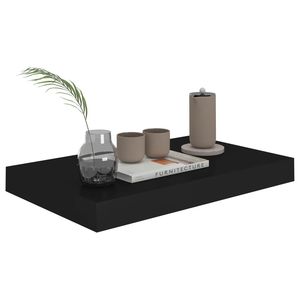 Ensemble de 4 petites étagères murales en MDF noir en forme de nid d'abeille, collection d'étagères murales élégantes - Product Image 3