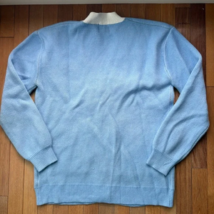 Cardigan d'hiver personnalisé pour femme 2025 – Steady Hands Bleu Crème – Cardigan universitaire style Letterman S/M – Tricot Preppy - Product Image 6