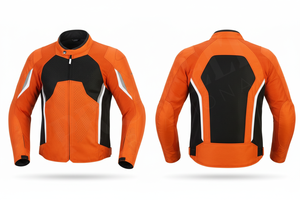 เสื้อแจ็คเก็ตมอเตอร์ไซค์ผู้ชายสีตามสั่ง ผ้าตาข่าย แขนยาว ระบายอากาศได้ดี ชุดขับขี่แบบสปอร์ต ทนทาน ป้องกันได้ดี - Product Image 5