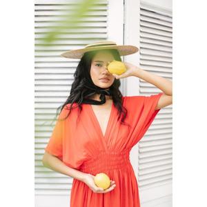 Women’s Solid Color V-Neck Maxi Dress Casual Loose Summer Beach <b>Kaftan</b> <b>Long</b> Dress - Product Image 5
